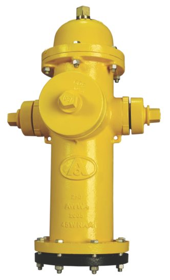5-1/4", Mechanical Joint, 4' Rough-In, 250 PSIG, Lead-Free, Ductile Iron, Compression Closure, Fire Hydrant